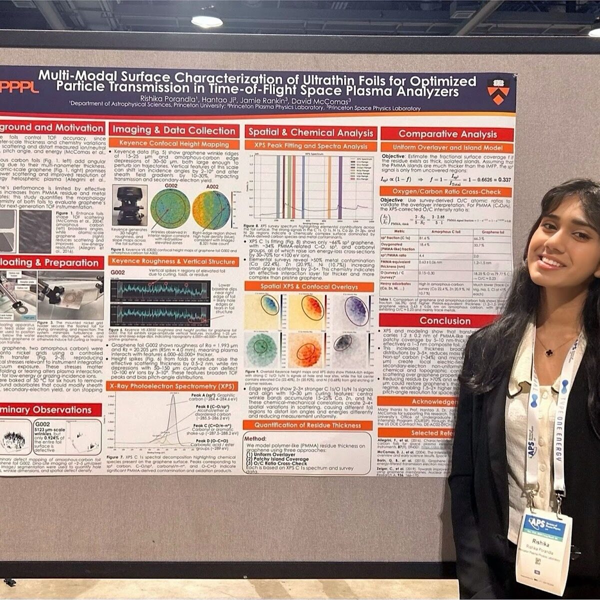Rishika at the American Physical Society Division of Plasma Physics 2025 Conference.